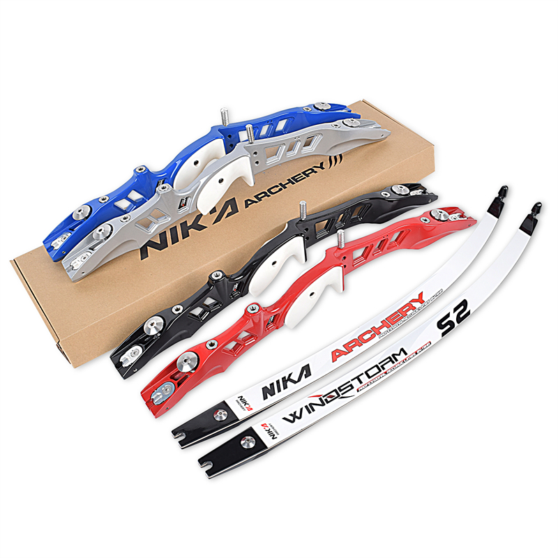 Nika Archery 66inches Recurve Bow Archery ชุดสำหรับยิงธนูกลางแจ้งเป้าหมายการยิง
