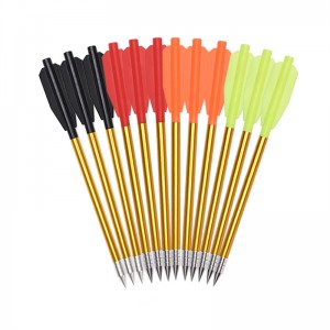 ELONG กลางแจ้ง 110301 6.5 นิ้วหน้าไม้หน้าไม้กลวงอลูมิเนียมเหล็กคาร์บอนจุดสำหรับยิงธนูล่าสัตว์