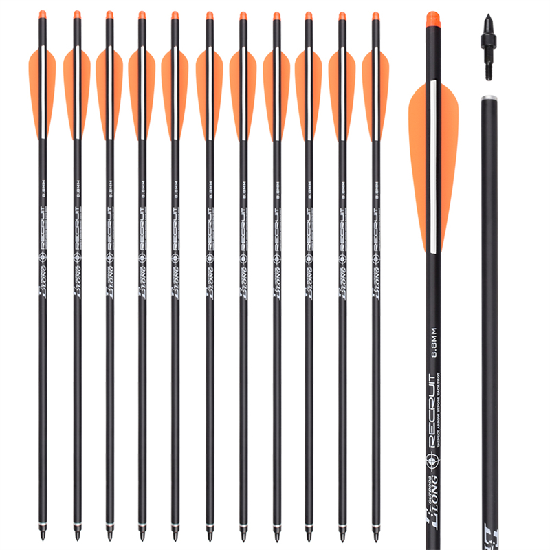 ELONG กลางแจ้ง 114494 ID7.62mm 16inch Rollfiberglass Bolt TPU Vanes ยิงธนูถ่ายภาพโดยใช้