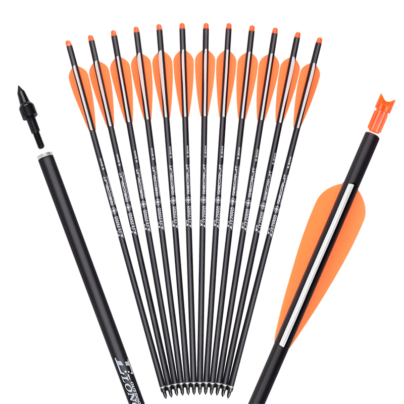 ELONG กลางแจ้ง 114494 ID7.62mm 16inch Rollfiberglass Bolt TPU Vanes ยิงธนูถ่ายภาพโดยใช้