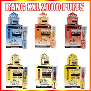 บาง XXL ปากกา vape ทิ้งอุปกรณ์บุหรี่อิเล็กทรอนิกส์ 800 มิลลิแอมป์ชั่วโมงแบตเตอรี่ 6 มิลลิลิตร pods ที่ว่างเปล่าเดิมไอระเหย 2000 พัฟชุด...