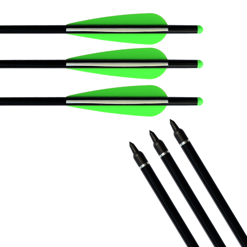 Elong Outdoor 114225 20 นิ้วอลูมิเนียม Crossbow Bolts TPU Vanes อุปกรณ์ยิงธนูการล่าสัตว์