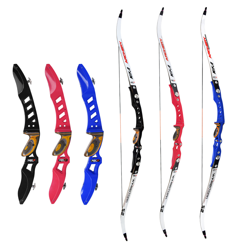 Nika Archery 210018 64inch RH ILF Recurve Bow Busur Recurve สำหรับการฝึกยิงเป้าหมายกีฬากลางแจ้ง