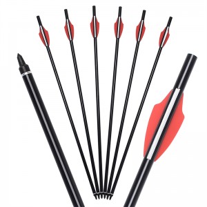 ELONG กลางแจ้ง 110300-01 20 นิ้ว AIRGUN อลูมิเนียมเพลาหน้าไม้สายฟ้ายิงธนูลูกศรอุปกรณ์ถ่ายภาพ