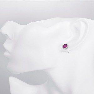 ต่างหูกลมที่เรียบง่ายเวอร์ชั่นเกาหลี