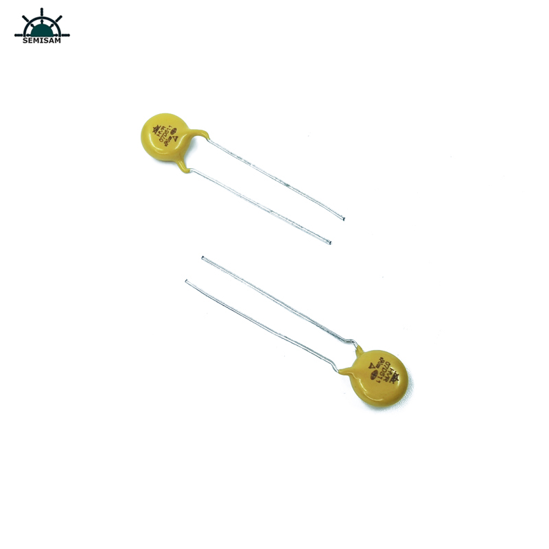 ผู้ผลิตเดิม Long Lead, สีเหลืองซิลิคอน MOV 7D511 510 โวลต์ 7 มิลลิเมตรตัวต้านทาน MOP Varistor
