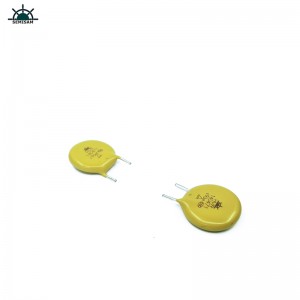 ผู้ผลิตจีนมีอยู่ผลิตภัณฑ์, สีเหลืองตัดสั้น kink mov ต้านทาน 18mm 14d471 470v varistor mov