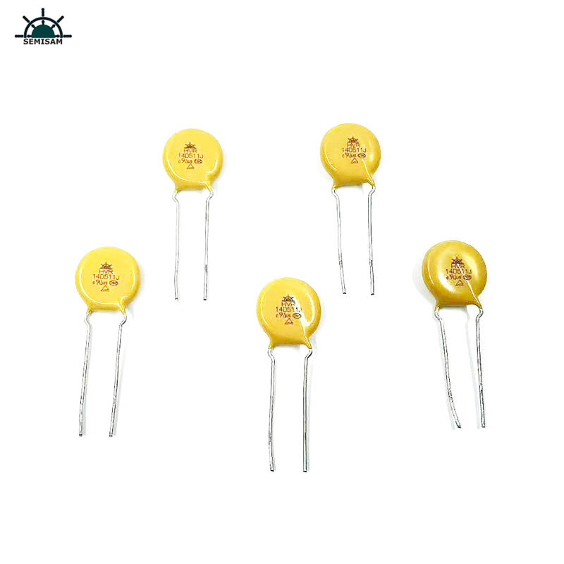 ราคาที่แข่งขันป้องกันฟ้าร้องแรงดันไฟฟ้าสูงขึ้นสูงเกินไป HVR14D511J MOV สังกะสีออกไซด์ Varistor สำหรับไฟ LED