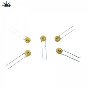 ประเทศจีนชิ้นส่วนอิเล็กทรอนิกส์ ODM, Yellow Mov 7mm HVR07D511K Varistor สังกะสีออกไซด์สำหรับเครื่องใช้ในครัวเรือน
