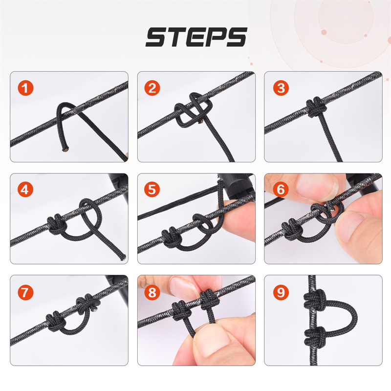 ELONG กลางแจ้ง 280083 ยิงธนู D ลูปเชือก 5 นิ้วยิงธนู Bowsstring การให้บริการด้าย D ห่วงเชือกที่วางจำหน่ายวัสดุ Nocking D ห่วงเชือกเชือก