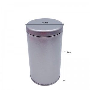 รูปทรงกลมเกรดอาหารหน้าต่างดีบุกสามารถสำหรับชา (65 มม. * 115 มม.)