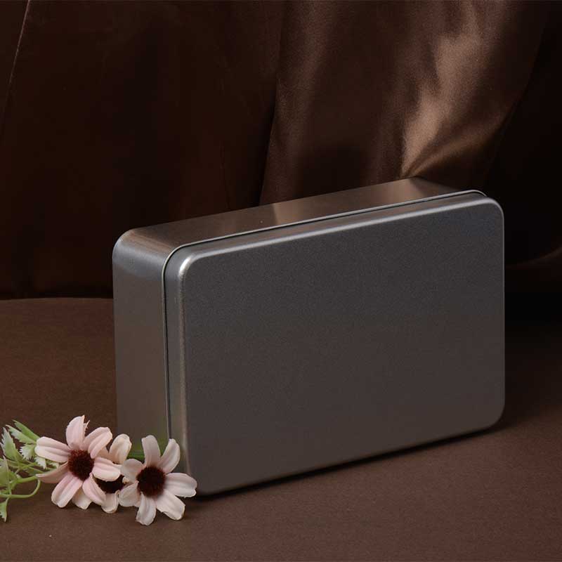 อาหารเกรดกล่องบรรจุภัณฑ์โลหะหิมะกล่องเหล็กวิลาดกรอบ 180 * 110 * 55mm