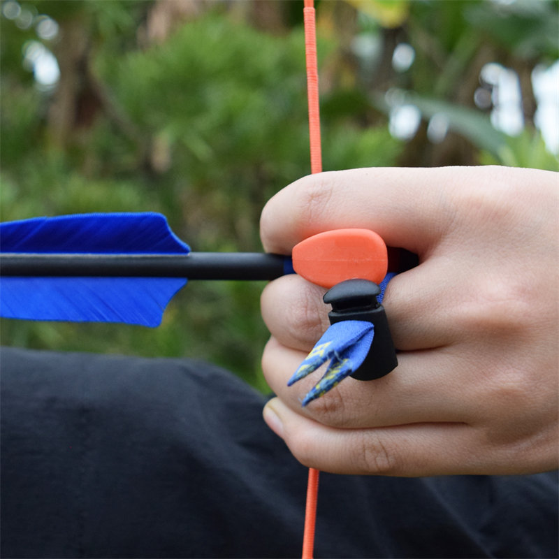 ELONG กลางแจ้ง 42ft07 S ขนาด LH ยิงธนูนิ้วแท็บนิ้วถุงมือป้องกันสำหรับ recurve โบว์กีฬากลางแจ้งเป้าหมายการถ่ายภาพ