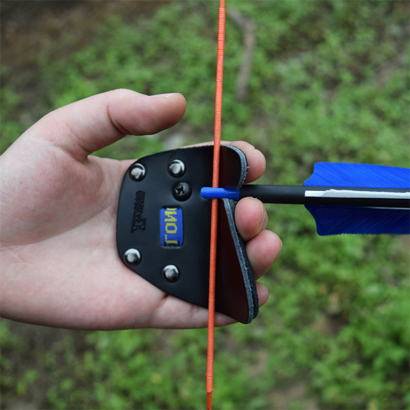 ELONG กลางแจ้ง 42ft07 S ขนาด LH ยิงธนูนิ้วแท็บนิ้วถุงมือป้องกันสำหรับ recurve โบว์กีฬากลางแจ้งเป้าหมายการถ่ายภาพ
