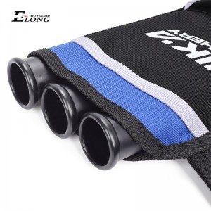 Nika ยิงธนู 430021 RH สีฟ้ายิงธนูสั่นสำหรับลูกศรถือ 3 หลอดสะโพกสั่นล่าสัตว์ฝึกยิงธนูลูกศรสั่น