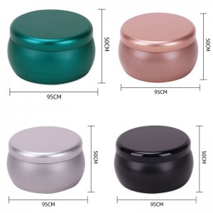 ที่กำหนดเองเป็นมิตรกับสิ่งแวดล้อมเคลือบสีดำขวดเทียนที่ว่างเปล่าพร้อม LID95 * 50 มม