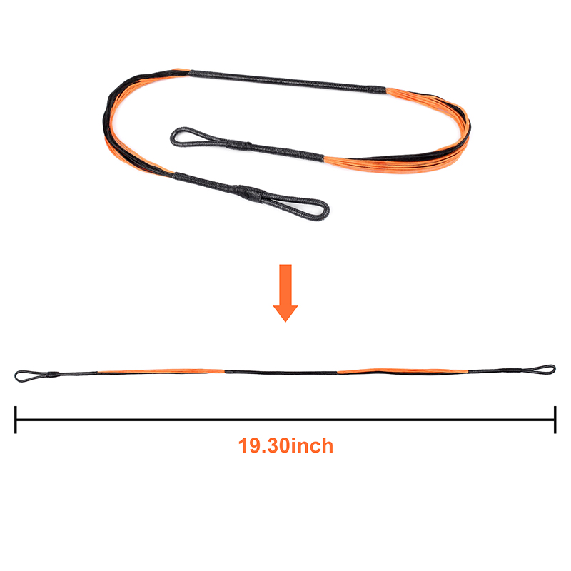 ELONG กลางแจ้ง 280046-01 19.3 นิ้ว 20 เส้น crossbow สตริงสีส้มสำหรับ cobra ระบบ adder/r9