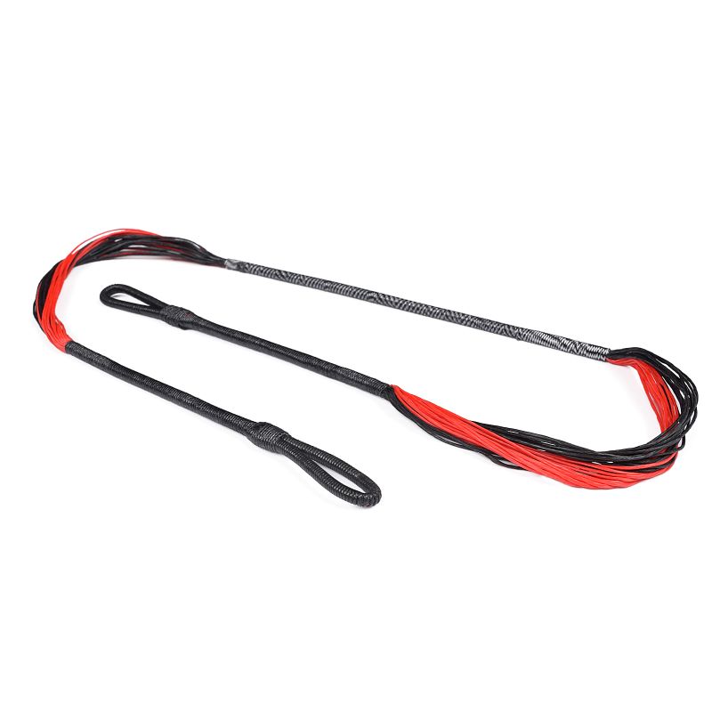 ELONG กลางแจ้ง 280110-01 26.6 นิ้ว 28 เส้นหน้าไม้สตริงสีแดงสีดำเหมาะสำหรับกว่า 150lbs recurve crossbow