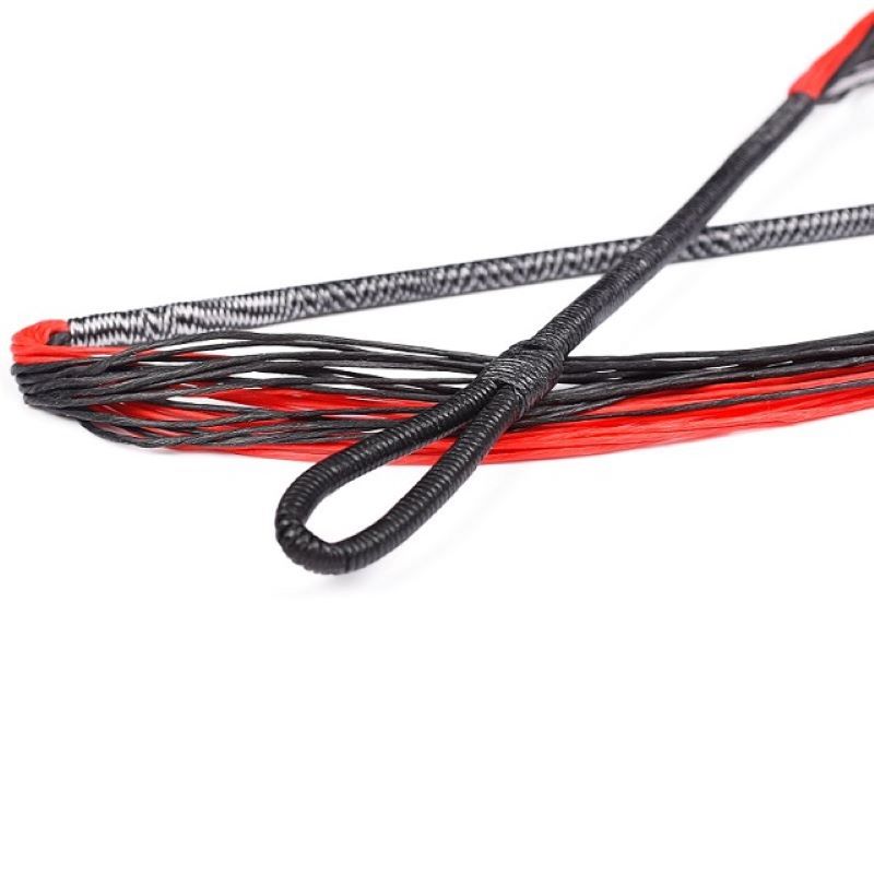 ELONG กลางแจ้ง 280110-01 26.6 นิ้ว 28 เส้นหน้าไม้สตริงสีแดงสีดำเหมาะสำหรับกว่า 150lbs recurve crossbow