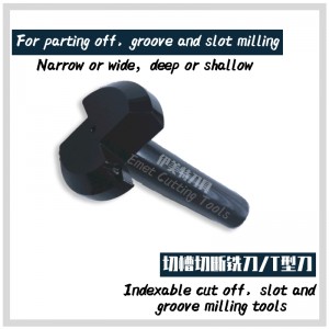 เครื่องมือมิลลิ่ง Emet endmills จมูกจมูก/end เครื่องมือกัดตัดสล็อตและร่องเครื่องมือกัดร่องที่มีการปรับตัวแบบเกลียวที่มีเม็ดมีดที...