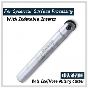 เครื่องมือมิลลิ่ง Emet endmills จมูกจมูก/end เครื่องมือกัดตัดสล็อตและร่องเครื่องมือกัดร่องที่มีการปรับตัวแบบเกลียวที่มีเม็ดมีดที...