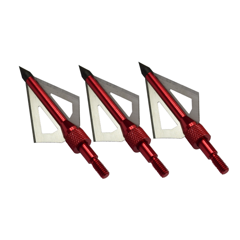 Nika ยิงธนู 15B005 100/125 ข้าวสแตนเลส Broadhead สำหรับยิงธนูโบว์ล่าสัตว์ 3 ใบมีด Broadhead