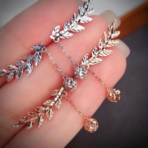 เครื่องประดับ Tuochen ที่กำหนดเอง 18 พันกุหลาบ/yellow ทองแฟชั่นต่างหูห่วงชุดสำหรับของขวัญ