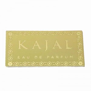 ฉลากขวดน้ำหอมอลูมิเนียมสลักสีทอง