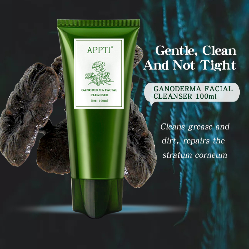 ฉลากส่วนตัวป้องกันสิวว่านหางจระเข้ใบหน้าล้างทำความสะอาดผิวหน้า Ganoderma Essence Fash ล้าง