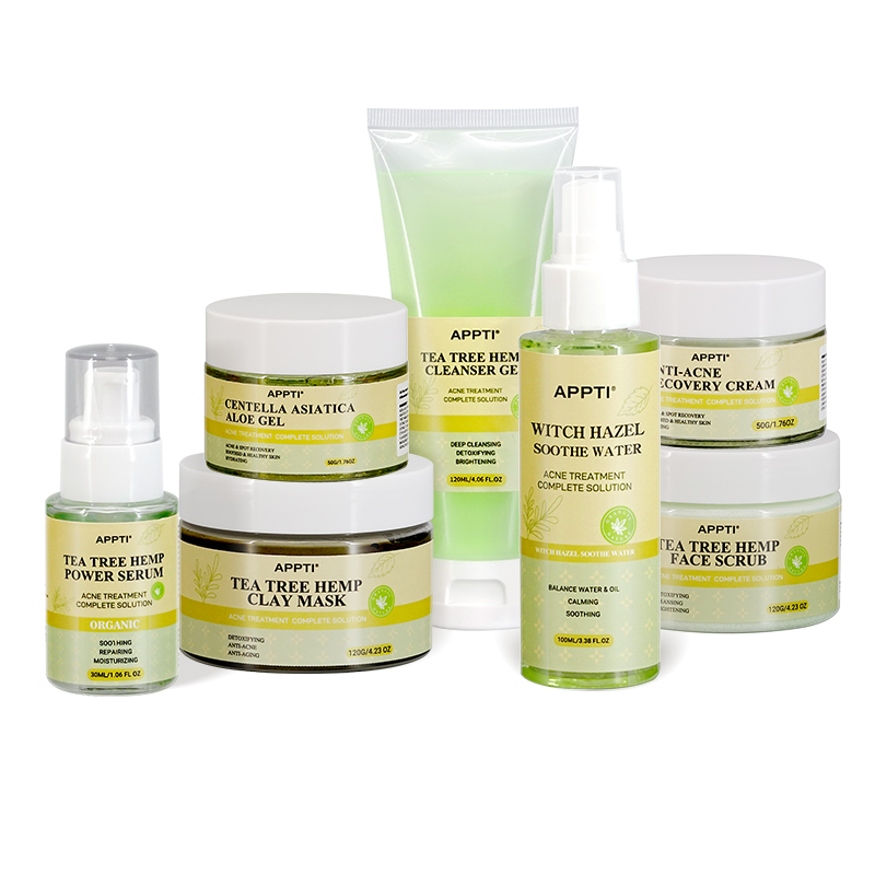 CBD ความงามป้องกันสิวส่วนบุคคลดูแลผิวชุดขายส่งมังสวิรัติความงามดูแลผิว