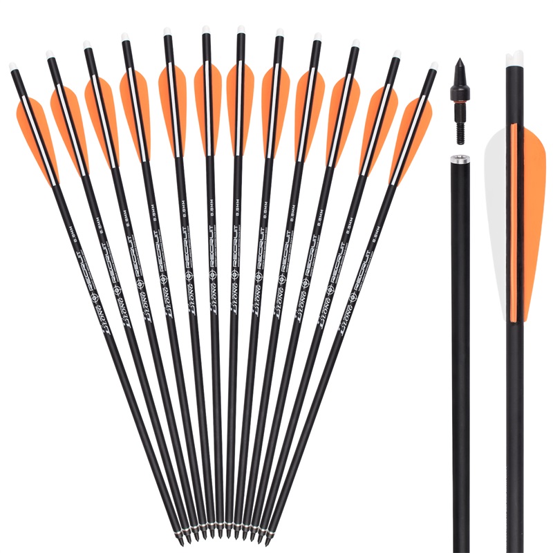 ELONG กลางแจ้ง 119668 OD8.8 มิลลิเมตรกลอนกลาสกลอนกลอน TPU Streamline Vanes Arrows ยิงธนูหน้าไม้กลอน