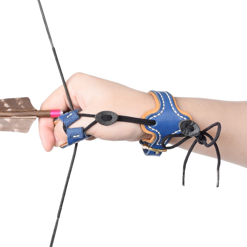 การป้องกันนิ้วมือด้วยอุปกรณ์ยิงธนูรัดข้อมือ