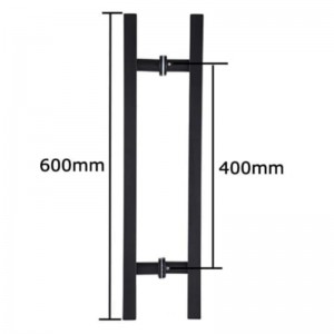 SS-031 สีดำคุณภาพสูงสแตนเลสสตีลประตูสตีลดึงด้ามจับมือจับรูปสองด้าน, ขนาดสองนิ้วที่จับประตูบานเลื่อนสี่เหลี่ยมจัตุรัสสี่เหลี...