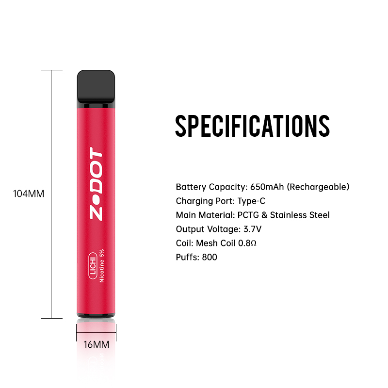 ปากกา vape ทิ้ง 800 พัฟ