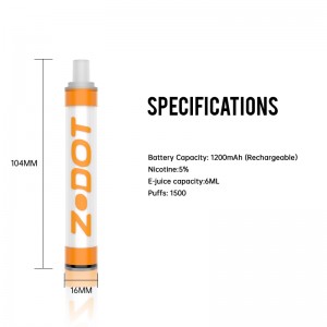 1,500 พัฟ vape ทิ้ง