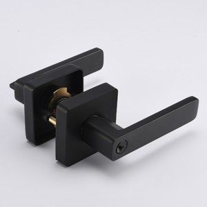 S7801 Zinc Alloy Doft Duty Lock Lock Tubular Lever Lock, Handle Matte Black Keyed เข้าที่จับ