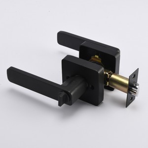 S7801 Zinc Alloy Doft Duty Lock Lock Tubular Lever Lock, Handle Matte Black Keyed เข้าที่จับ