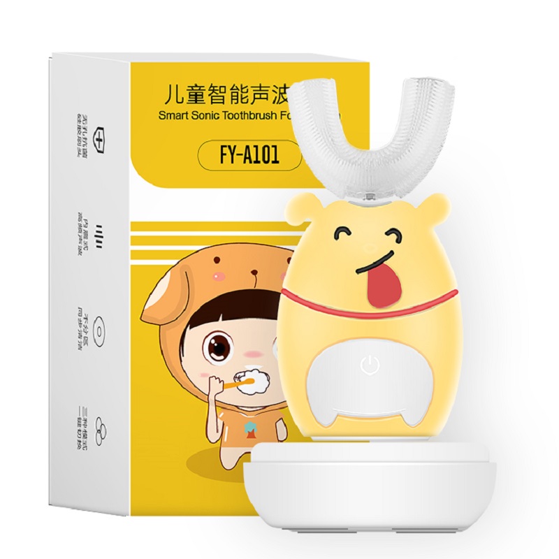 Safe Allasonic ซิลิโคนเด็กแปรงสีฟันไฟฟ้าเด็กแปรงดนตรีด้วยความสนุกสนาน