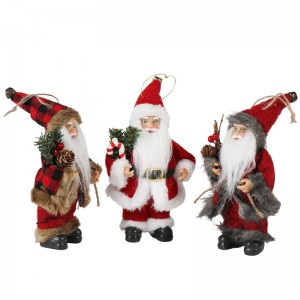 8 \\\\ \\\"นิ้วคริสต์มาสซานตาคลอสเครื่องประดับตกแต่งต้นไม้แขวนรูปแกะสลักคอลเลกชันตุ๊กตาจี้ขนาดเล็กแบบดั้งเดิมถือ...