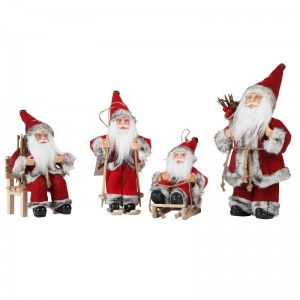 8 \\\\ \\\"นิ้วคริสต์มาสซานตาคลอสเครื่องประดับตกแต่งต้นไม้แขวนรูปแกะสลักคอลเลกชันตุ๊กตาจี้ขนาดเล็ก...