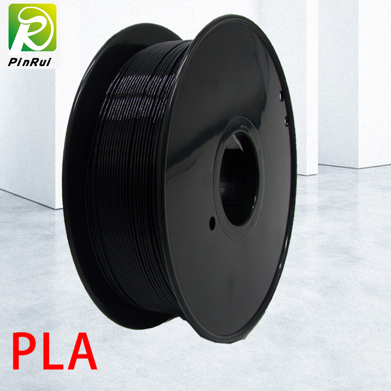 Pinrui ที่มีคุณภาพสูง 1 กิโลกรัม 3D PLA เครื่องพิมพ์ Filament สีดำ