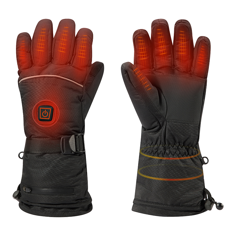 ถุงมืออุ่นแบตเตอรี่ UNISEX, ถุงมือไฟฟ้าแบบชาร์จไฟได้สำหรับรถจักรยานยนต์ฤดูหนาว