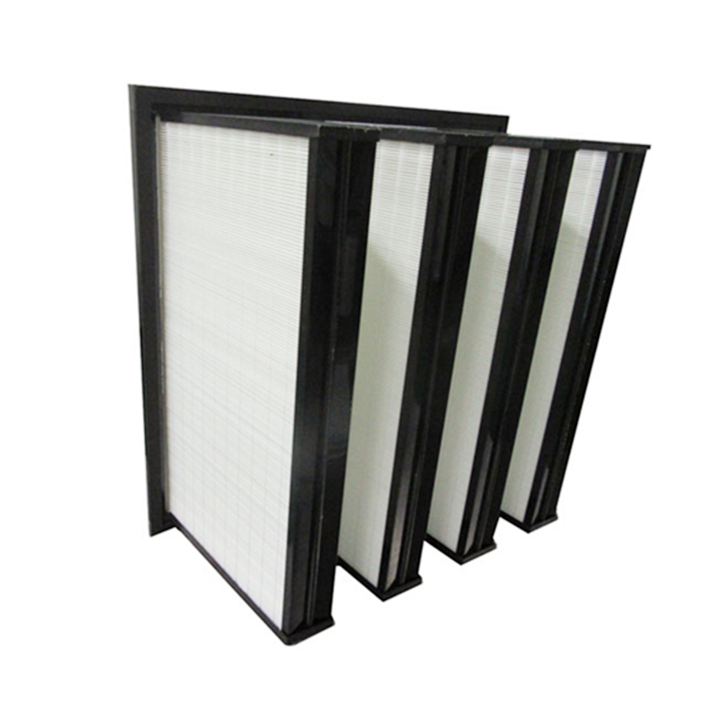 ขนาดกลาง V ธนาคารกล่องกรองอากาศ HVAC 592 x 490 x 292 สำหรับหน่วยจัดการอากาศ AHU ทั้งบ้าน