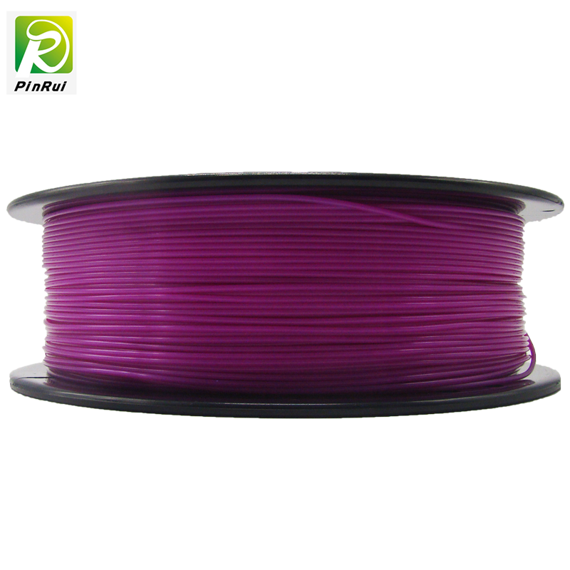 Pinrui ที่มีคุณภาพสูง 1 กิโลกรัม 3D PLA เครื่องพิมพ์ Filament สีม่วงใส