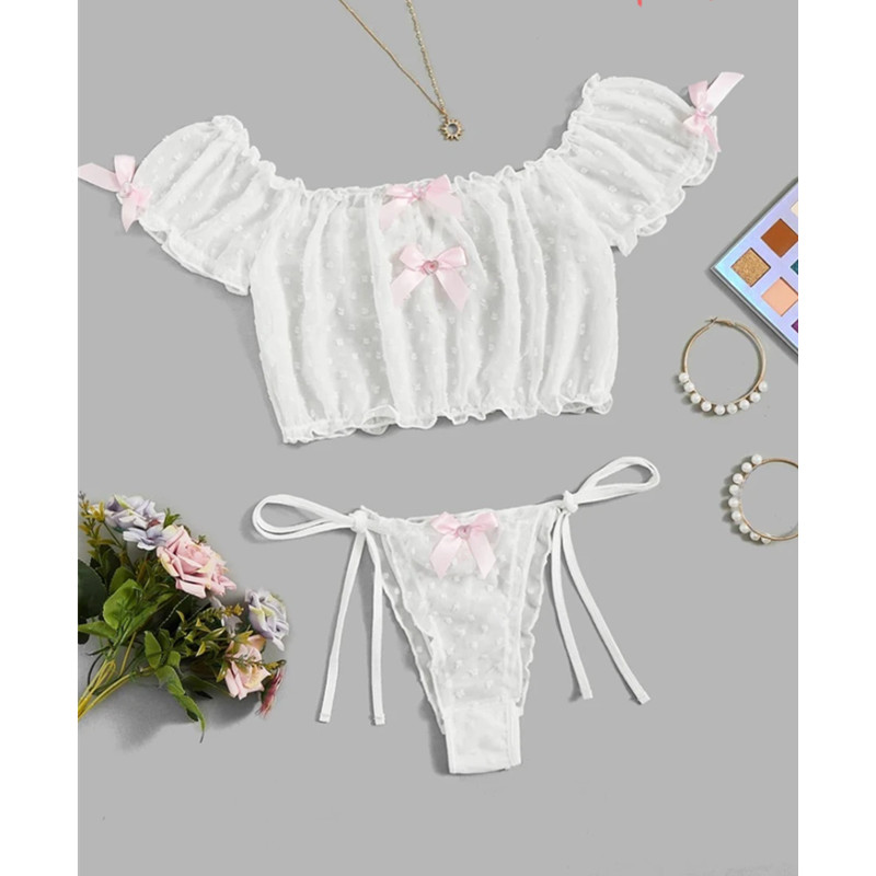 Wholesale วันวาเลนไทน์หญิงสองชิ้นชุดชั้นในกางเกงชุด Erotica Sensual ชุดชั้นในลูกไม้เซ็กซี่ผู้หญิง Lenceria ชุดชั้นในเซ็กซี่