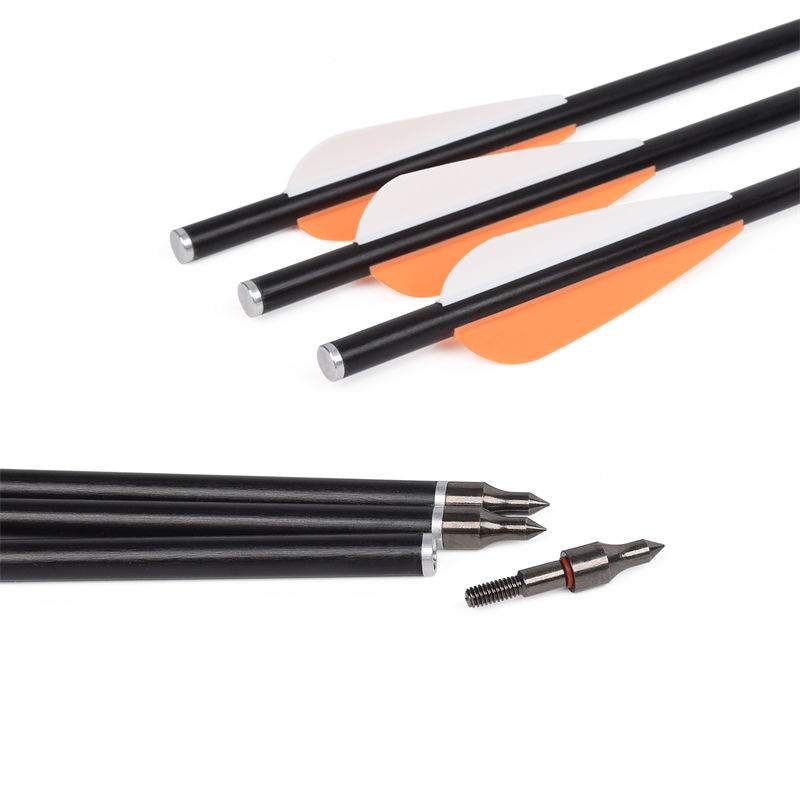 Elongarrow 16inches 6 * 8mm ยิงธนูไฟเบอร์กลาสสลักเกลียวสลักเกลียวลูกศร