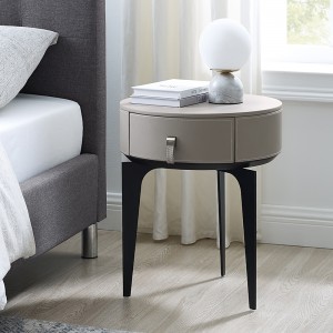 Nightstand Mini Mini Small Modern Round Bedside Table แคบ ๆ