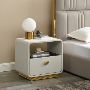 Nightstand French Hotel Night Stand สุดหรูสไตล์ผ้าข้างเตียง