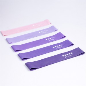 โยคะความต้านทานแถบยางในร่มอุปกรณ์ออกกำลังกายกลางแจ้ง 0.35mm-1.1 มม. Pilates Pilates Training การออกกำลังกายแบบยืดหยุ่น