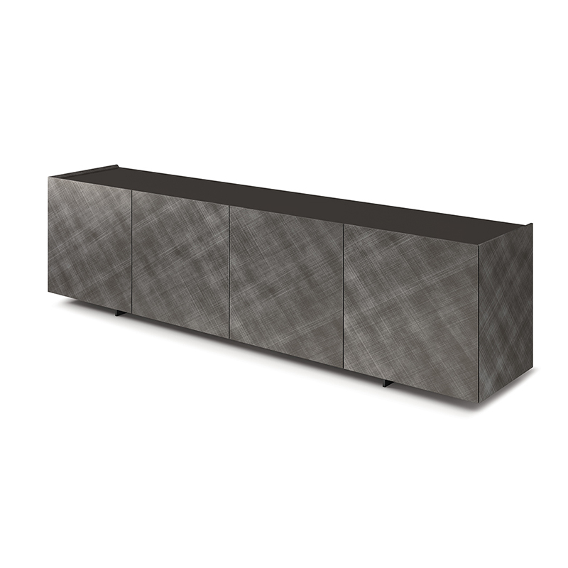 นักออกแบบชาวอิตาลี Retro Gold Metal Credenza ตู้เก็บของยาวพิเศษ